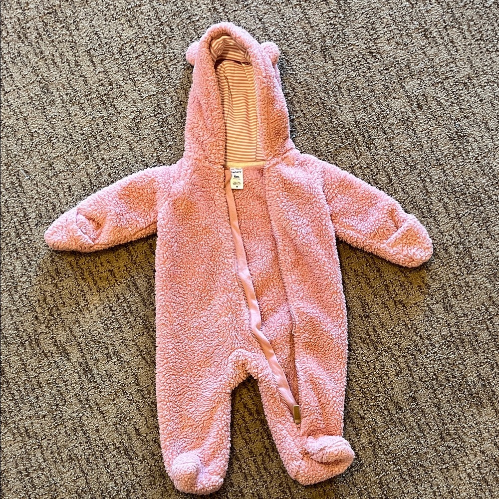 6-Month Carter's Pink Sherpa One-Piece